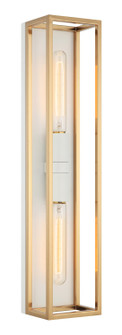 Shadowbox LED Wall Sconce in White / Aged Gold Brass (423|S15122WHAG)