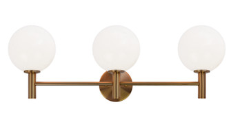 Cosmo Three Light Wall Sconce in Aged Gold Brass (423|S06003AGOP)