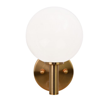 Cosmo One Light Wall Sconce in Aged Gold Brass (423|S06001AGOP)