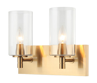 Candela Two Light Wall Sconce in Aged Gold Brass (423|S04902AGCL)
