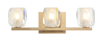 Carleton Three Light Vanity in Aged Gold Brass (423|S04103AG)