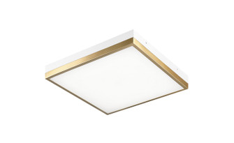 Tux LED Flush Mount in White + Aged Gold Brass (423|M11414WHAG)