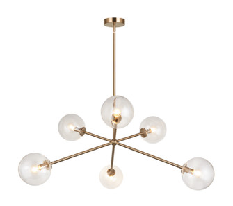 Novo Six Light Chandelier (423|C81706AGCL)
