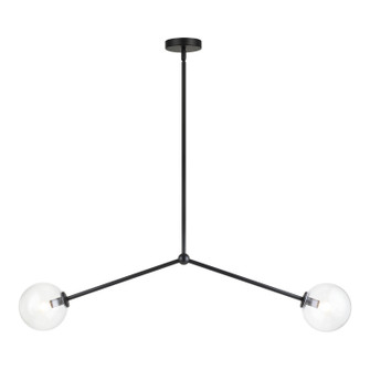 Novo Two Light Pendant in Black (423|C81702BKCL)