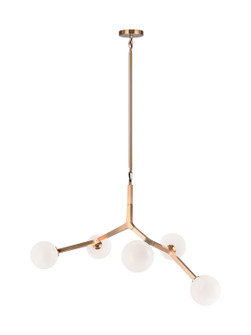 Rami Five Light Chandelier in Aged Gold Brass (423|C81515AGOP)