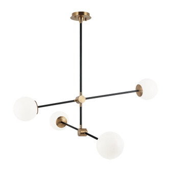 Cosmic Four Light Chandelier in Aged Gold Brass (423|C78714AGOP)