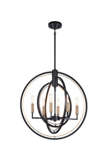 Odyssey Six Light Chandelier in Black (423|C78606BK)
