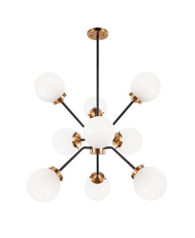 Maru Nine Light Chandelier in Aged Gold Brass (423|C72309AGOP)