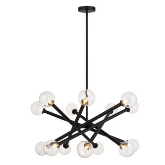 Matchstix 14 Light Chandelier in Black (423|C64614BKCL)