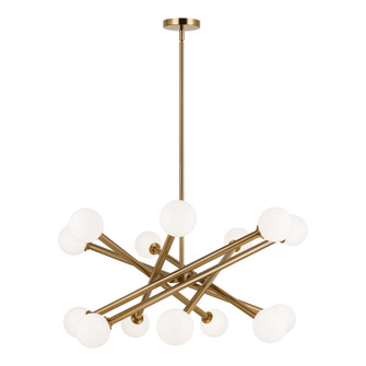 Matchstix 14 Light Chandelier in Aged Gold Brass (423|C64614AGOP)
