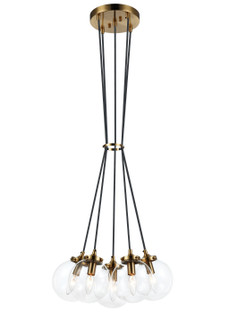 The Bougie Five Light Chandelier in Aged Gold Brass (423|C63005AGCL)