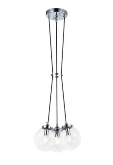 The Bougie Three Light Pendant in Chrome (423|C63003CHCL)