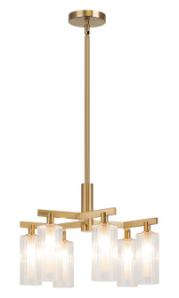 KRISTOF Six Light Chandelier in Aged Gold Brass (423|C60806AG)
