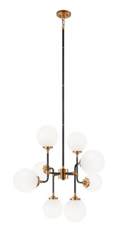 Particles Eight Light Chandelier in Aged Gold Brass (423|C58208AGOP)