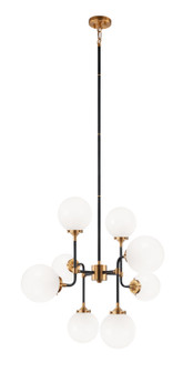 Particles Eight Light Pendant in Aged Gold Brass (423|C58208AGOP)