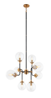 Particles Eight Light Chandelier in Aged Gold Brass (423|C58208AGCL)