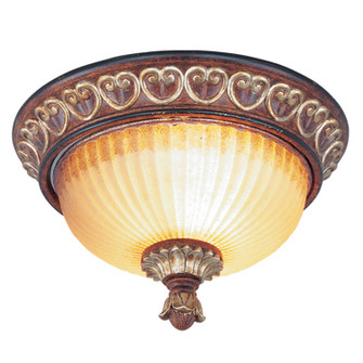 Villa Verona Two Light Ceiling Mount in Hand Applied Verona Bronze w/ Aged Gold Leafs (107|856263)