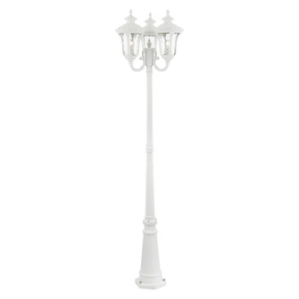 Oxford Three Light Outdoor Post Mount in Textured White (107|786613)