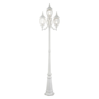 Frontenac Four Light Outdoor Post Mount in Textured White (107|771113)