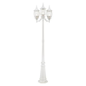 Frontenac Three Light Outdoor Post Mount in Textured White (107|771013)