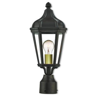 Morgan One Light Outdoor Post-Top Lanterm in Bronze w/ Antique Gold Cluster (107|7618407)