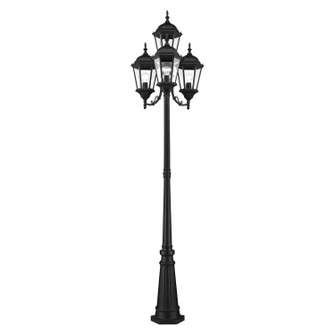 Hamilton Four Light Outdoor Post Mount in Textured Black (107|755714)