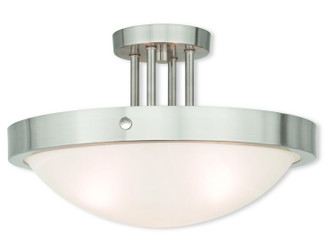 New Brighton Three Light Ceiling Mount in Brushed Nickel (107|7395691)
