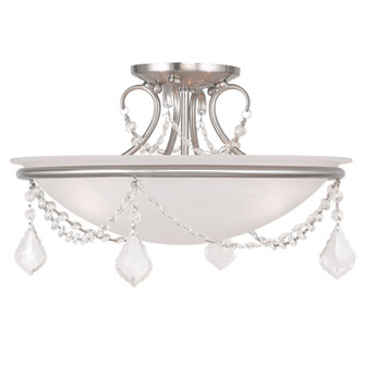 Chesterfield Three Light Ceiling Mount in Brushed Nickel (107|652491)