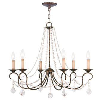 Pennington Six Light Chandelier in Hand Applied Venetian Golden Bronze (107|651671)