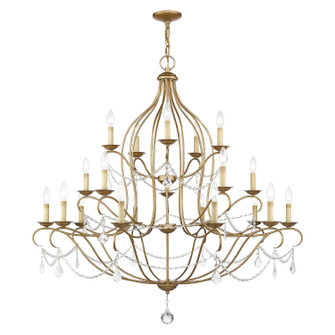 Chesterfield 12 Light Chandelier in Hand Applied Antique Gold Leaf (107|643948)