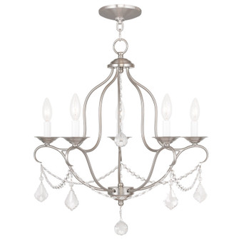 Chesterfield Five Light Chandelier in Brushed Nickel (107|643591)