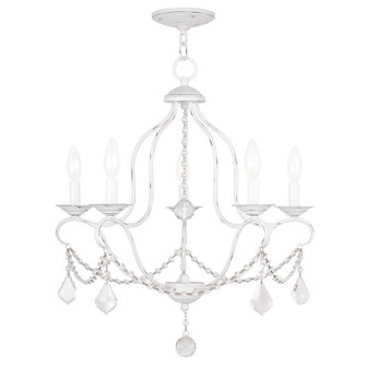Chesterfield Five Light Chandelier in Antique White (107|643560)