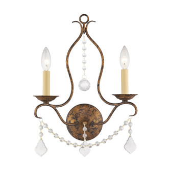 Chesterfield Two Light Wall Sconce in Hand Applied Venetian Golden Bronze (107|642271)