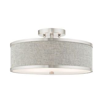 Park Ridge Three Light Semi Flush Mount in Brushed Nickel (107|6042391)