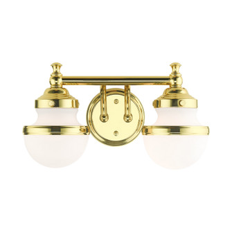 Oldwick Two Light Vanity in Polished Brass (107|571202)
