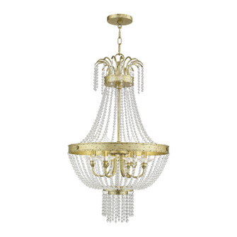 Valentina Six Light Pendant in Hand Applied Winter Gold (107|5185628)