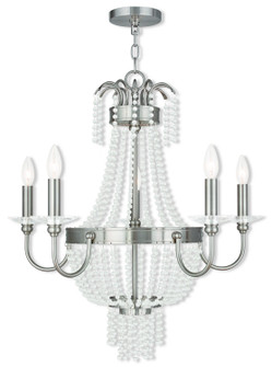 Valentina Five Light Chandelier in Brushed Nickel (107|5184591)