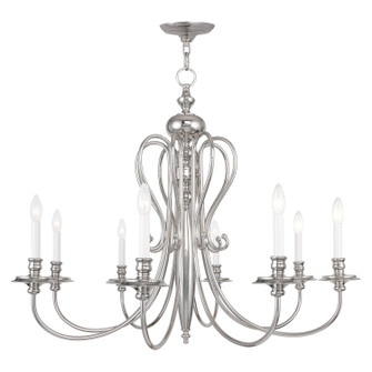 Caldwell Eight Light Chandelier in Polished Nickel (107|516835)
