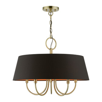 Palma Five Light Pendant in Antique Brass (107|5135501)