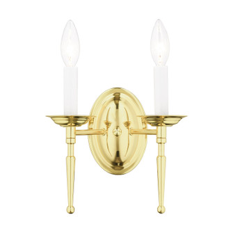 Williamsburgh Two Light Wall Sconce in Polished Brass (107|512202)