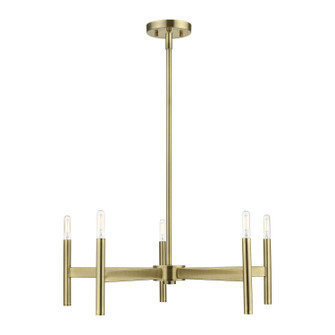 Copenhagen Five Light Chandelier in Antique Brass (107|5117501)