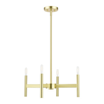 Copenhagen Four Light Chandelier in Satin Brass (107|5117412)