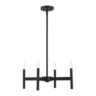 Copenhagen Four Light Chandelier in Black (107|5117404)