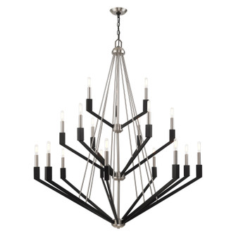 Beckett 18 Light Foyer Chandelier in Brushed Nickel & Black (107|5116991)