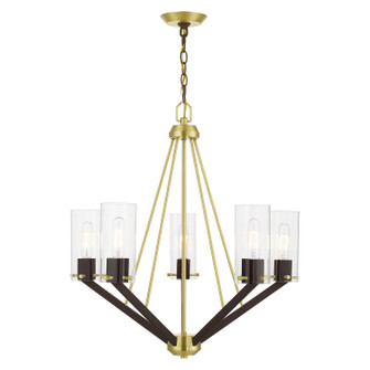 Beckett Five Light Chandelier in Satin Brass & Bronze (107|5116512)