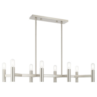 Copenhagen Eight Light Linear Chandelier in Brushed Nickel (107|5113891)