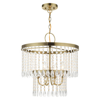 Elizabeth Four Light Chandelier in Antique Brass (107|5106401)