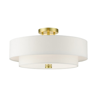 Meridian Four Light Semi Flush Mount in Satin Brass (107|5104512)