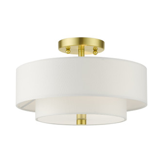 Meridian Two Light Semi Flush Mount in Satin Brass (107|5104212)