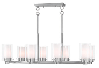 Manhattan Eight Light Chandelier in Brushed Nickel (107|5067891)